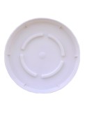 Plastona Πιάτο Γλάστρας Roto Brillante 35 Λευκό με ρόδες (28x3,5 ΔxY)