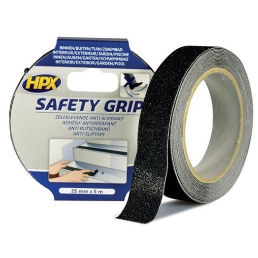 HPX Safety Grip Μαύρη Αντιολισθητική Ταινία Ασφαλείας 25mmx5m - 250501122