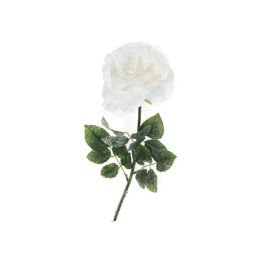Τεχνητό Κλωνάρι Λευκό Τριαντάφυλλο 80 εκ.