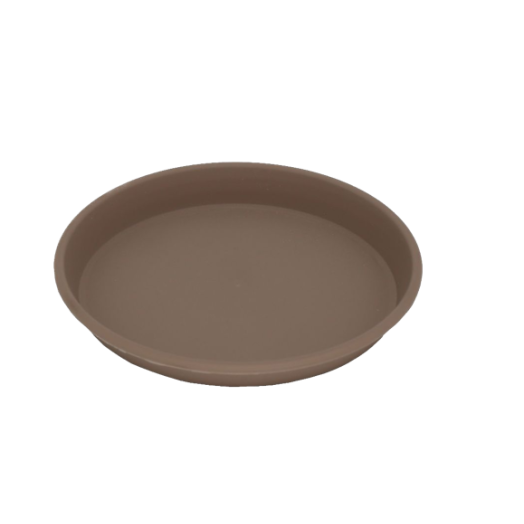 Micplast Πιάτο Γλάστρας Daiquiri Στρογγυλό Taupe 25 (24x20cm ΔxΥ)