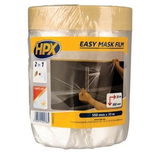 HPX Easy Mask Film Διάφανη Mεμβράνη Με Χαρτοταινία 2700mmx16m - 270016122
