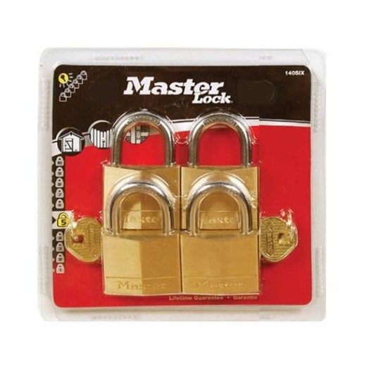 Master Lock Σετ 4 Μπρούτζινα Λουκέτα Με Ίδιο Κλειδί 30mm - 130430112